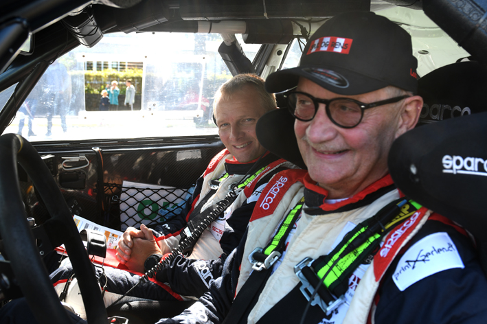 John Frederiksen og Thomas Holm Hansen klar til start på dagens første hastighedsprøve.
(Foto: specialpress@gmail.com)